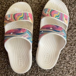 rainbow croc slides